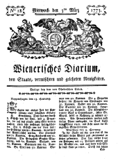 Wiener Zeitung 17730303 Seite: 1