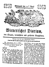 Wiener Zeitung 17730421 Seite: 1