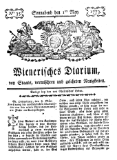 Wiener Zeitung 17730501 Seite: 1