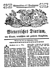 Wiener Zeitung 17730616 Seite: 1