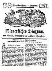 Wiener Zeitung 17730731 Seite: 1