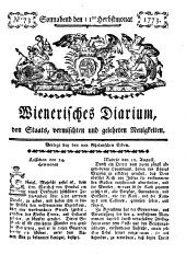 Wiener Zeitung 17730911 Seite: 1