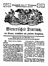 Wiener Zeitung 17731016 Seite: 1