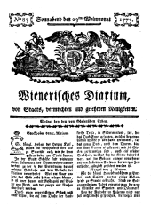 Wiener Zeitung 17731023 Seite: 1