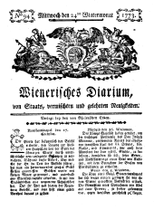 Wiener Zeitung 17731124 Seite: 1