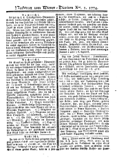 Wiener Zeitung 17740101 Seite: 17