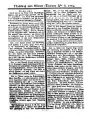 Wiener Zeitung 17740119 Seite: 17