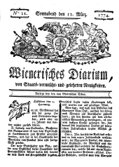 Wiener Zeitung 17740312 Seite: 1