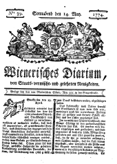 Wiener Zeitung 17740514 Seite: 1