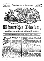 Wiener Zeitung 17740604 Seite: 1