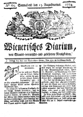 Wiener Zeitung 17740813 Seite: 1