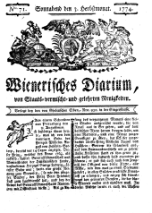 Wiener Zeitung 17740903 Seite: 1