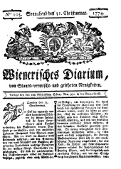 Wiener Zeitung 17741231 Seite: 1