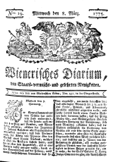 Wiener Zeitung 17750308 Seite: 1