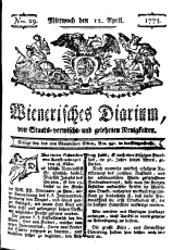 Wiener Zeitung 17750412 Seite: 1