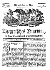 Wiener Zeitung 17750503 Seite: 1