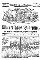 Wiener Zeitung 17750610 Seite: 1