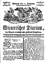 Wiener Zeitung 17750712 Seite: 1