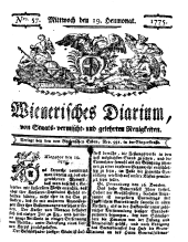 Wiener Zeitung 17750719 Seite: 1