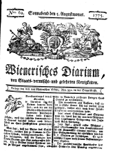 Wiener Zeitung 17750805 Seite: 1