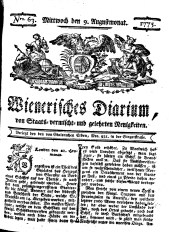 Wiener Zeitung 17750809 Seite: 1