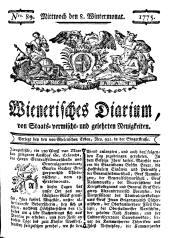 Wiener Zeitung 17751108 Seite: 1