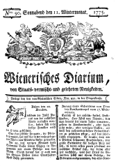 Wiener Zeitung 17751111 Seite: 1