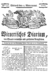 Wiener Zeitung 17751115 Seite: 1