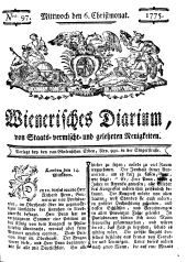Wiener Zeitung 17751206 Seite: 1