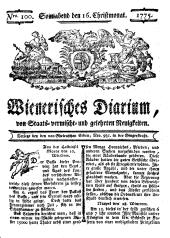 Wiener Zeitung 17751216 Seite: 1