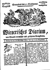 Wiener Zeitung 17751230 Seite: 1