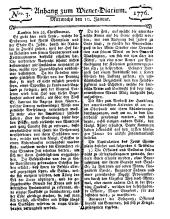 Wiener Zeitung 17760110 Seite: 9