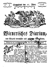 Wiener Zeitung 17760127 Seite: 1