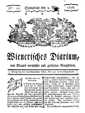 Wiener Zeitung 17760309 Seite: 1