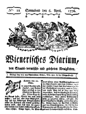 Wiener Zeitung 17760406 Seite: 1