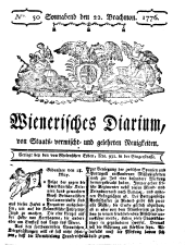 Wiener Zeitung 17760622 Seite: 1