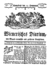 Wiener Zeitung 17760713 Seite: 1