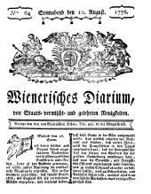 Wiener Zeitung 17760810 Seite: 1