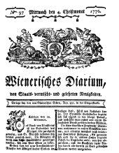 Wiener Zeitung 17761204 Seite: 1