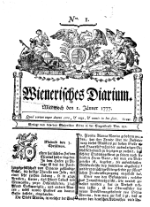 Wiener Zeitung 17770101 Seite: 1