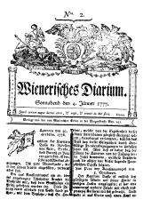 Wiener Zeitung 17770104 Seite: 1