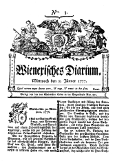 Wiener Zeitung 17770108 Seite: 1