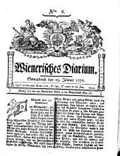 Wiener Zeitung 17770118 Seite: 1