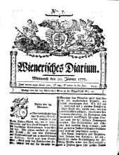 Wiener Zeitung 17770122 Seite: 1