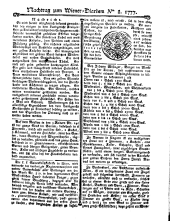 Wiener Zeitung 17770125 Seite: 17