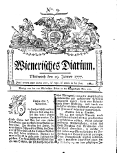 Wiener Zeitung 17770129 Seite: 1