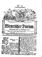 Wiener Zeitung 17770226 Seite: 1