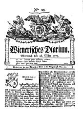 Wiener Zeitung 17770326 Seite: 1