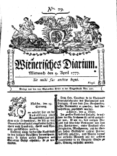 Wiener Zeitung 17770409 Seite: 1