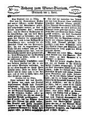 Wiener Zeitung 17770409 Seite: 23